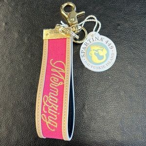 Spartina 449 Pink Grab-N-Go Keychain Mermazing Brand New